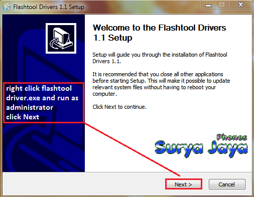 Flashtool drivers 1.0.2 setup download